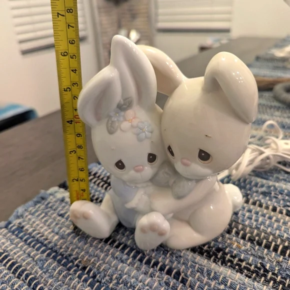 Vintage "Precious Moments Some Bunny Loves You" Ceramic Night Light - Picture 5 of 8